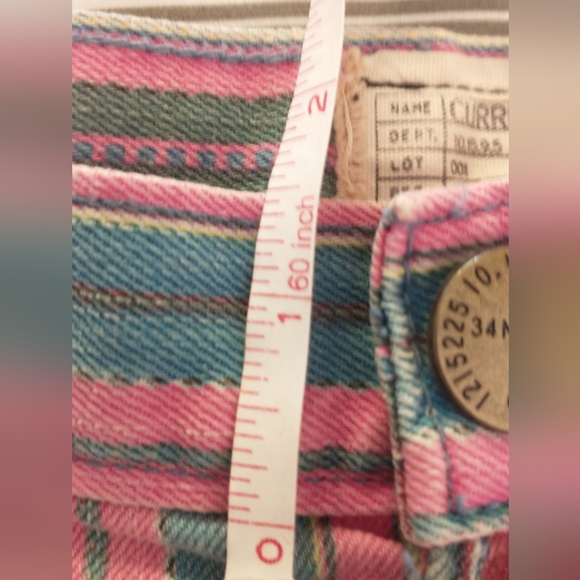 Sz 24/0 CURRENT ELLIOTT Gypsy Stripe Boyfriend Shorts - Picture 8 of 16